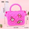 Monedero de silicona con patrón de diamantes, producto nuevo transfronterizo, bolso de mano de alta gama para niños, bolso cruzado, mini bolso de gelatina de dibujos animados