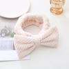 Diadema para Lavado Facial de Venta Caliente, Paquete de Cabello para Mujeres, Diadema de Felpa Linda de Invierno con Lazo, Diadema de Confinamiento, Transfronterizo Europeo y Americano