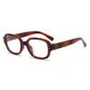 Montura de Gafas Ovalada Retro Moderna Europea Cara Llana Mostrando Cara Pequeña Lente Plana Nueva Moda Gafas de Alta Definición Anti-Luz Azul