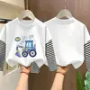Camiseta de manga larga para niño 2026 nuevo modelo, camiseta básica de dibujos animados para niño, camiseta interior de algodón puro a rayas para otoño, estilo primavera y otoño