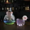 Traje de Curling estilo japonés Cóctel Creativo Bebida Whisky Enfriado Vino con Vaso de Cristal Boca Inclinada Calentador