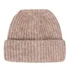 Gorro de tricô grosso transfronteiriço, moderno e espesso para outono e inverno, com barra dobrada, adequado para homens e mulheres, e ideal para ciclismo ao ar livre para mantê-lo aquecido