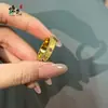 Anillo Colorido de Zirconia con Patrón Cepillado, Moderno y Exquisito, para Mujer, Versátil Anillo Colorido tipo Estrella Joyería