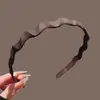 Faixa de Cabelo Lavar Rosto Mate Fashionável para Mulheres, Fixador de Cabelo para Testa de Verão, Presilha de Cabelo Dentada Antiderrapante, Faixa de Cabelo Simples
