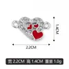La serie de corazones incrustados de diamantes se puede mezclar y vender al por mayor para colgantes transfronterizos, dijes, pulseras, collares y accesorios DIY, directamente del fabricante