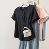 Ropa de Mujer Talla Grande 2026 Verano Nuevo Diseño Bordado Adelgazante MM Cuello Redondo Hombro Normal Manga Corta Camiseta Top