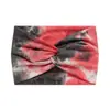 18cm Europeu e Americano Transfronteiriço Estampado Cruz Yoga Esportes Faixa de Cabelo Laço Nó Retrô Castanha Lado Largo Tie Dye Faixa de Cabeça Turbante