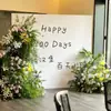 Fundo para Decoração de Festa de 100 Dias, Primeiro Aniversário, Tema Jardim Fresco, Minimalista Ins Estilo Coreano, Placa de KT