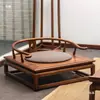 Silla de Balcón Tatami, Silla de Meditación de Madera Maciza Estilo Chino, Silla para Sentarse con Piernas Cruzadas, Silla de Maestro, Silla de Ocio de Madera Maciza