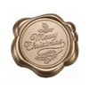 Série de Natal Adesivos de Selo de Cera Bronze Antigo para Envelopes, Convites, Garrafas de Vinho e Decoração de Presentes