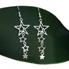 Pendientes de Estrella Plateada Inestables Góticos Junyan Exportación Transfronteriza Pendientes de Acero Inoxidable Venta Directa de Fábrica