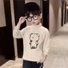 Y Two Zero Four # Camiseta de Manga Longa de Inverno para Crianças Maiores Camiseta Segunda Pele para Meninos Gola Alta Meia-Calça de Veludo Espessado Roupas Térmicas para Crianças