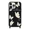 Estilo Ins Mariposa Blanca Apple 15promax Cordón Cruzado Funda para Teléfono Móvil Adecuada para iPhone14 Funda Blanda Resistente a Caídas