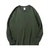 Camiseta de manga larga de algodón puro de 230 g para hombre, colección de otoño, cuello redondo, corte ajustado, camiseta interior básica, venta al por mayor de tops básicos lisos casuales para hombre para comercio transfronterizo