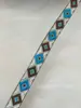 1.1-1.5cm rombo estilo étnico jacquard cinta de pasamanería festiva Año Nuevo Chino pasador lazo cinta de pasamanería tocado