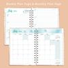 Plan inglés de floración completa de 25 años este cuaderno de espiral cuaderno semanal A5 cuaderno diario de registro de aprendizaje