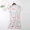 Pijama Nuevo de Punto de Manga Corta Lindo Dibujo Animado Ropa para el Hogar Edición Europea Talla Grande para Mujer Ropa de Dormir Pijama Estampado Venta al por Mayor