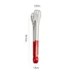 Pinzas para Alimentos de Acero Inoxidable 304, Pinzas de Tres Líneas, Pinzas para Pan, Pinzas para Barbacoa, Pinzas para Buffet de Cocina, Pinzas Gruesas para Alimentos