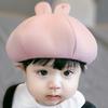 Versión coreana de gorra de protección para las orejas de conejo de dibujos animados al por mayor otoño e invierno nuevo para niños y niñas orejas largas gorra fina de terciopelo 2098