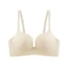 Sujetador Grueso sin Costuras de 2.5 cm para Mujeres con Poco Busto, Realzador y Anticaída, Soporte Suave, Recogida Lateral del Pecho, Sujetador sin Aros