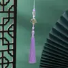 Abanico de Bambú Verde Mariposa Colgante de Borla Estilo Nuevo Estilo Antiguo Accesorios Hanfu Estilo Étnico Broche Qipao para Mujer Borla de 13 cm