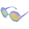 Óculos de Sol Infantis Menina Desenho Animado Estilosos Moda Bonitos Girassol Concha Cor Gelatina Tendência Óculos de Sol Yy2206