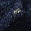 Traje de Tweed Estilo Chanel, Chaqueta Corta de Cuello Redondo, Falda Corta de Cintura Alta Corte A, Elegante Conjunto de Dos Piezas para el Trabajo, Estilo Primavera y Otoño