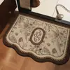 Alfombrilla de Baño de Tierra de Diatomeas Detallada con Etiqueta Temu, Alfombrilla Absorbente de Agua para Entrada de Baño, Alfombrilla Antideslizante para Inodoro y Baño