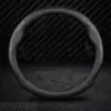 Cubierta de volante con patrón de fibra de carbono mate transfronteriza para coche, universal cuatro estaciones, antideslizante, resistente al desgaste, cosida a mano, absorbente de sudor, interior con joyas