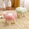 Banqueta de Flor para Uso Doméstico, Banqueta Baixa, Mesa de Centro Moderna para Sala de Estar, Sofá, Banqueta Pequena Infantil, Banqueta Fofa para Entrada de Quarto para Trocar Sapatos