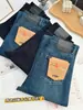 Jeans de Sarja Elástico em Quatro Direções com Perna Afunilada [2 Comprimentos] JU Jeans Skinny de Cintura Alta Reto de Perna Larga Calça Longa