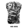 Pegatinas de Tatuaje de Espalda Completa, Pegatinas de Tatuaje de Espalda Completa con Guan Er, Sun Wukong, Dragones, Tigres, Animales, Pegatinas de Tatuaje de Espalda Completa Grandes Impermeables de Colores