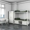 Literas Nacionales Minimalistas Modernas de Acero de Doble Piso Alto y Bajo Cama para Dormitorio de Empleados Apartamento de Estudiantes Cama de Hierro Forjado