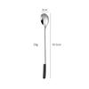 Cuchara de Acero Inoxidable 304 Estilo Coreano Mango Largo Cuchara para Hielo Cuchara para Mezclar Bar Alto Valor de Color Cuchara Larga para Mezclar Miel