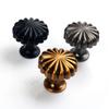 Manija de Calabaza de Bronce Antiguo para Puertas de Gabinete, Manija de Cajón de un Solo Agujero, Manija Vintage para Gabinetes de Cocina, Manija de Puerta Gris de Lujo Ligero