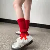 Cubiertas de Calcetines Gruesos para Otoño e Invierno, Estilo Japonés, Ribete de Encaje Blanco, Calentadores de Pierna Holgados Versátiles de Media Pantorrilla, Calcetines Estilo Ballet