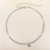 Cadena de cintura de moda de estilo europeo y americano, cadena de cintura con colgante de amor para mujer, cadena de cintura con lentejuelas de metal, cadena corporal