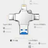 Lector de Tarjetas OTG Multifuncional Cuatro en Uno Adecuado para Teléfonos Apple 17 y Android para Leer y Transferir Datos desde Tarjetas TF a Alta Velocidad