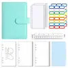 Caderno A6 de Folhas Soltas Transfronteiriço da Amazon Caderno de Couro PU Macaron Planejador de Orçamento em Dinheiro Bloco de Notas de Folhas Soltas