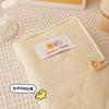 A6 Tulipán Amarillo Cálido Tela de Algodón Cuaderno de Hojas Sueltas Simple para Estudiante Almacenamiento de Monedas y Recibos Libro de Dinero