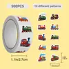 500 Pegatinas/Rollo Tren-Temática Dibujos Animados Creativo Bricolaje Funda de Teléfono Equipaje Maleta Diario Material Decoración Cuaderno