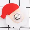 Broche luminoso de peluche navideño joyería de destello colorido regalo creativo para niños broche de Papá Noel juguetes navideños
