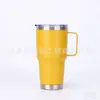 Comercio exterior taza de coche de 20 oz/30 oz acero inoxidable taza aislada de gran capacidad taza de coche portátil para exteriores con asa taza para hielo