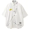 Camisa Casual de Manga Corta Versátil Estilo Urbano Sin Planchar Protección Solar para Hombre, Moda Juvenil, Holgada Relajada Simple de Manga Corta