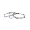 Anillo de compromiso de moissanita y circón transfronterizo para parejas, corona europea y americana, abierto, epoxi, para hombres y mujeres, un par, venta al por mayor