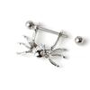 Comercio electrónico transfronterizo, joyería para perforaciones en el cuerpo humano, acero médico 316, araña para pezón, clavo para el pecho, anillo para el pecho, suministro directo de fábrica