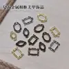 Acessórios de nail art de liga metálica transfronteiriços populares retrô tridimensionais estilo antigo moldura oval quadrada moldura de foto moldura de corte francês broca de unha