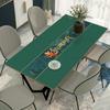 Toalha de Mesa de Couro Americano Jogo Americano para Mesa de Jantar Doméstico Impermeável e à Prova de Óleo Sem Lavagem Mesa de Jantar Retangular Jogo Americano para Mesa de Centro Toalha de Mesa de PVC