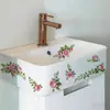 Brup Aplicación Floral Rosa Estilo Francés Lavabo Gabinete de Baño Azulejo Calcomanía Decorativa de Pared Estilo Crema Hs5467C