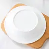 Plato Cerámico Estilo Simple Creativo Jingdezhen Porcelana de Hueso Blanca Pura Vajilla Cerámica Plato Hondo para Sopa Plato Grande para Cena